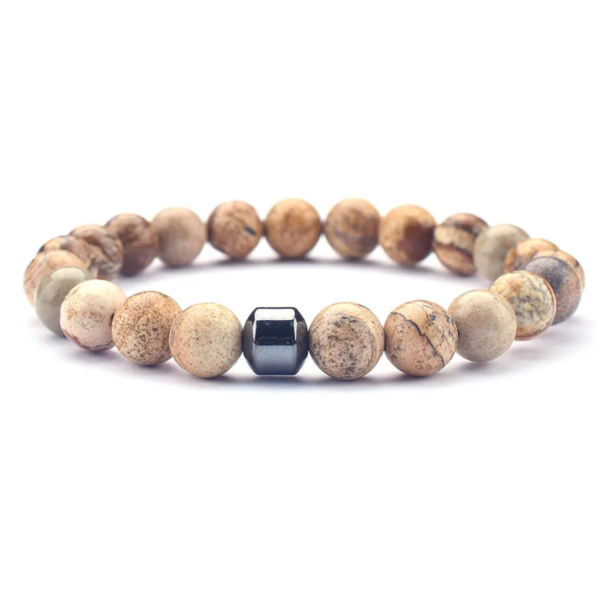 Rustic Sandstone Beaded Bracelet